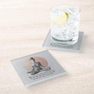 Reiki Master Lotus Pose Glasuntersetzer