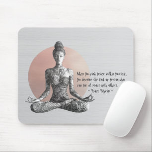 Reiki Master Lotus Pose Mousepad