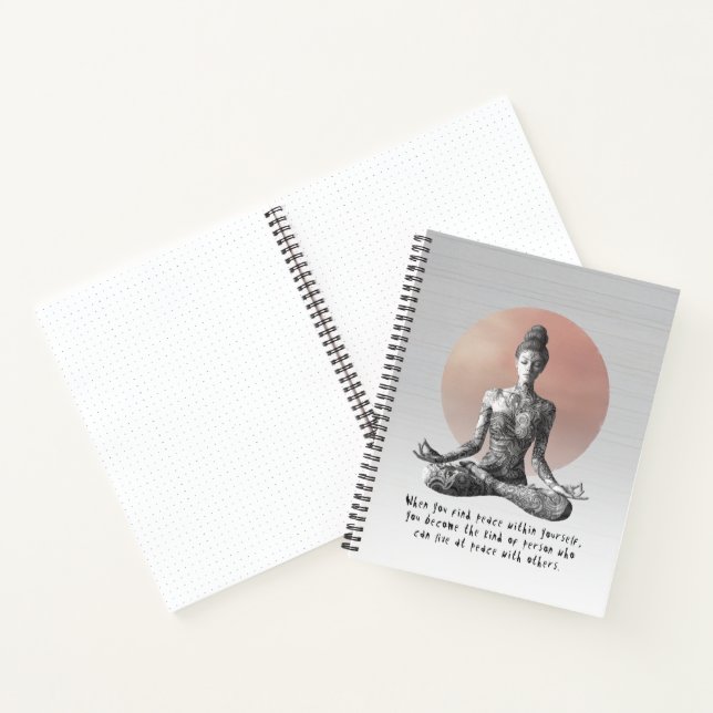 Reiki Master Lotus Pose Notizbuch (Innenseite)