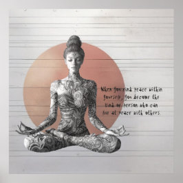 Reiki Master Lotus Pose Poster