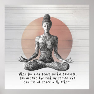 Reiki Master Lotus Pose Poster