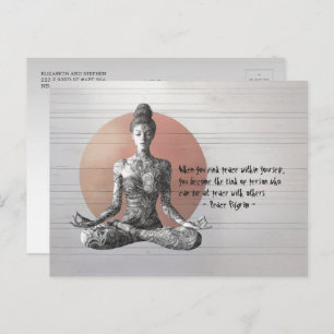 Reiki Master Lotus Pose Postkarte