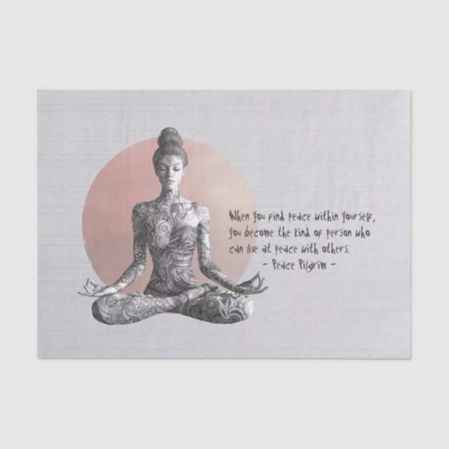 Reiki Master Lotus Pose Seidenpapier (Vorderseite)