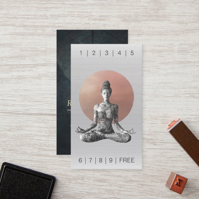 Reiki Master Lotus Pose Treuekarte (Vorderseite/Rückseite Beispiel)