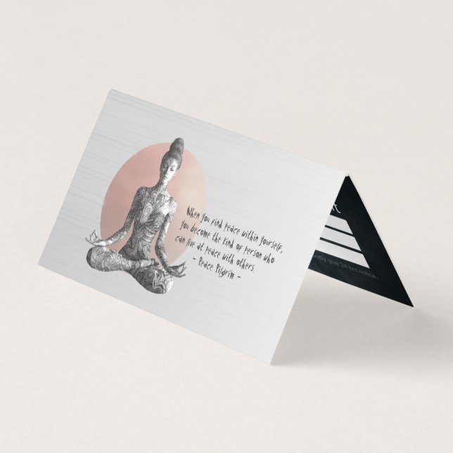 Reiki Master Lotus Pose Visitenkarten (Vorderseite)