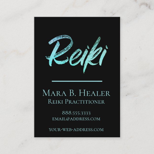 *~* Reiki Master oder Practitioner Energiehealer Visitenkarte (Vorderseite)