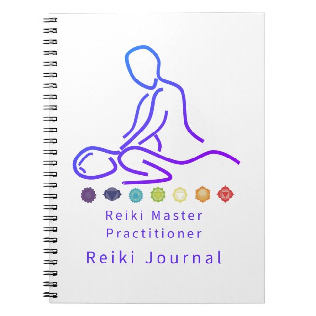 Reiki Master Practitioner Kontur White Notizblock (Vorderseite)