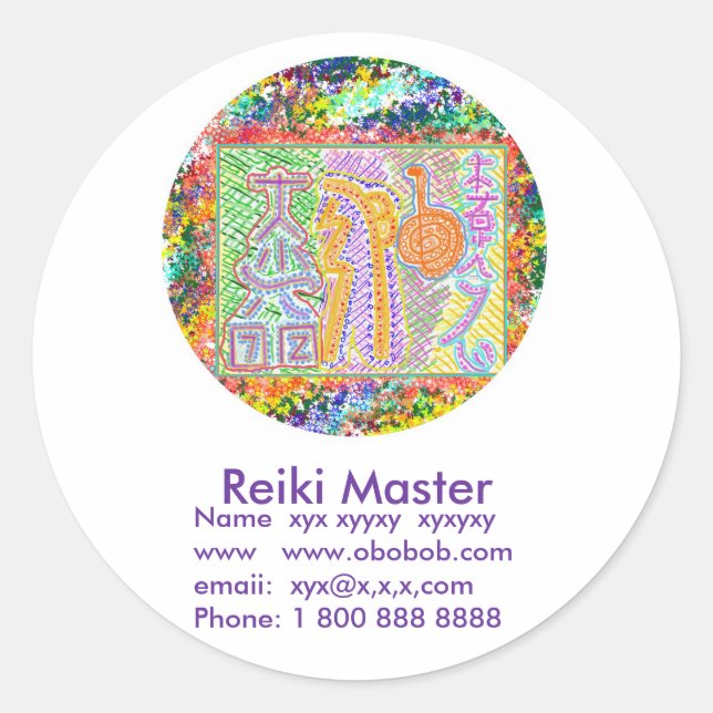 Reiki Master Sales Werbeaktion Runder Aufkleber (Vorderseite)