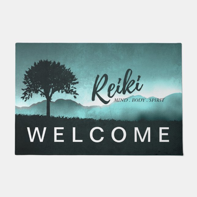 Reiki Master und Yoga Doormat Fußmatte (Vorderseite)