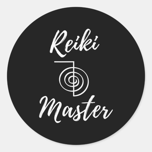 Reiki Master Wellness New Age Chakra Yoga  Runder Aufkleber (Vorderseite)