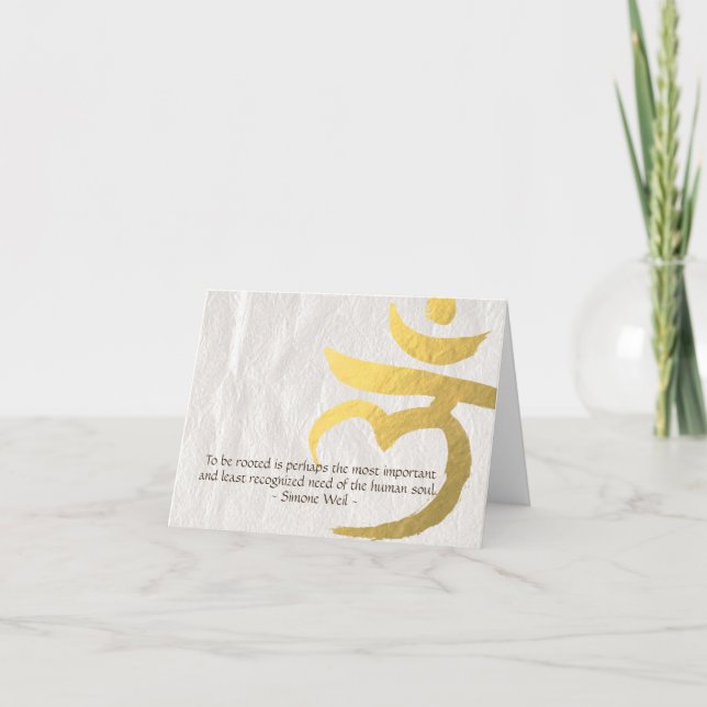 Reiki Master Yoga Mediation Zitat Root Chakra Sign Karte (Vorderseite)