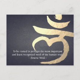 Reiki Master Yoga Mediation Zitat Root Chakra Sign Postkarte
