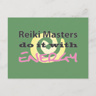 Reiki Masters tun es mit Energie Postkarte