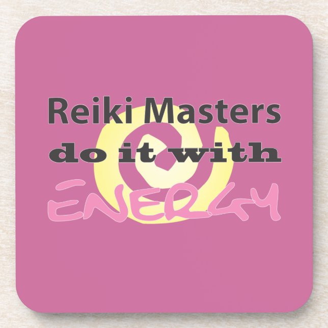 Reiki Masters tun es mit Energie Untersetzer (Vorderseite)