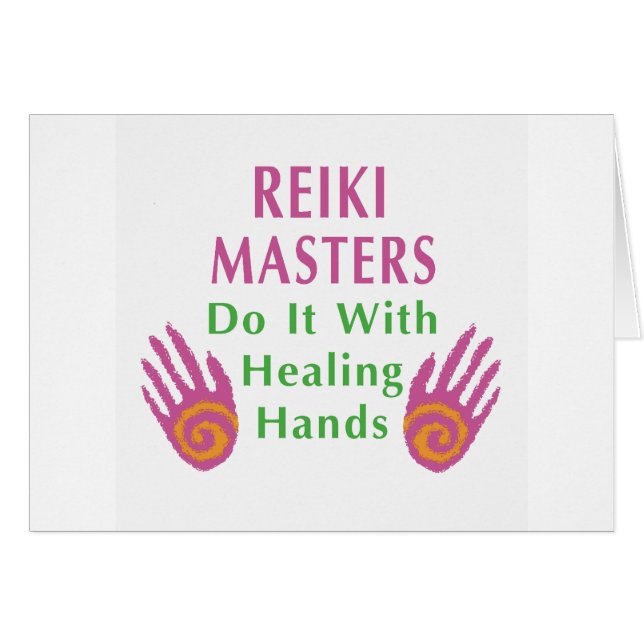 Reiki Masters tun es mit heilenden Händen (Vorderseite (Horizontal))