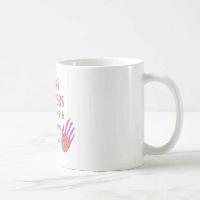 Reiki Masters tun es mit heilenden Händen Kaffeetasse (Rechts)