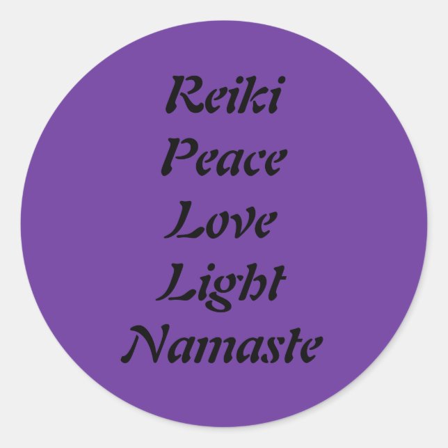 Reiki Peace Liebe Light Namaste Aufkleber (Vorderseite)