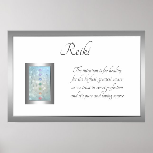 Reiki Poem Art Design Poster (Vorne)