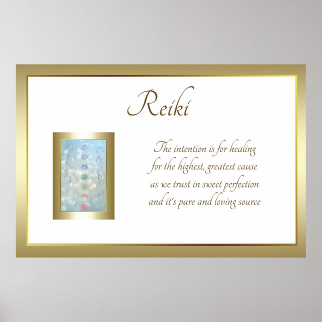 Reiki Poem Art Design Poster (Vorne)