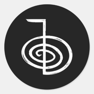 Reiki Powered Energy Symbol für oder Runder Aufkleber