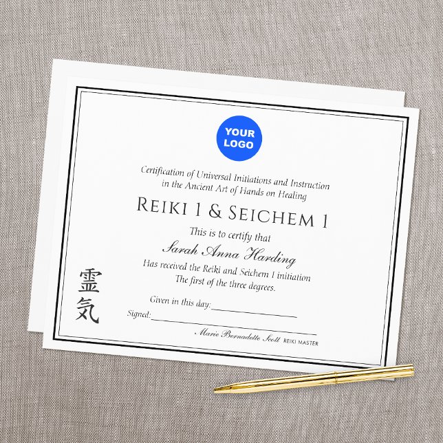 Reiki Practitioner Certificate of Completion Award (Von Creator hochgeladen)