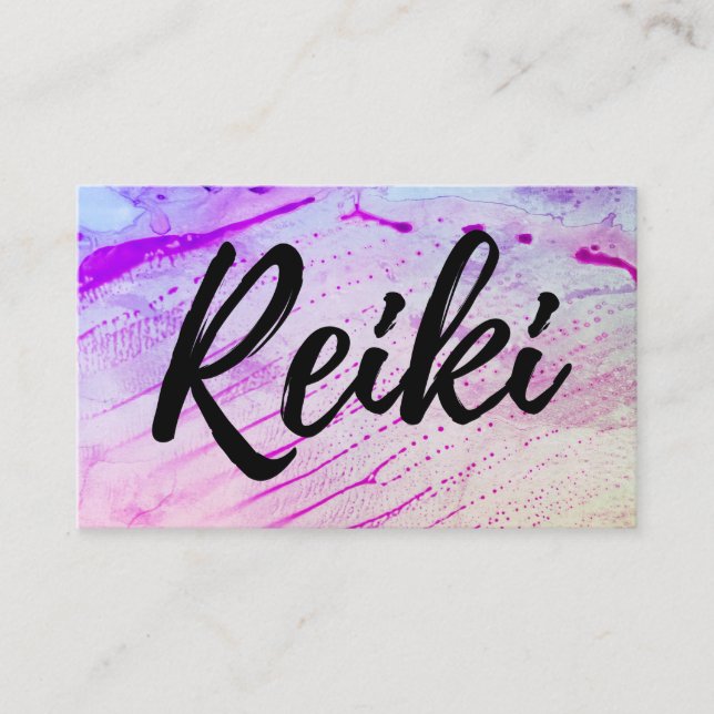 *~* Reiki Praktiker Reiki Vorlagenlehrer-Heiler Visitenkarte (Vorderseite)