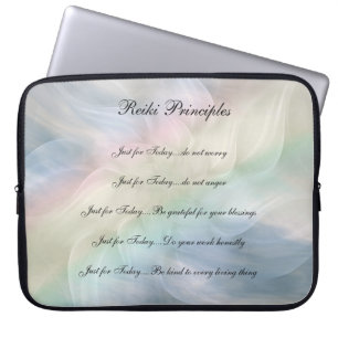 Reiki Principles pastellfarbenes Design Laptopschutzhülle