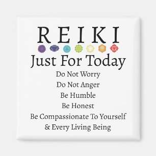 Reiki Principles PEmpfangs auf Weiß Magnet