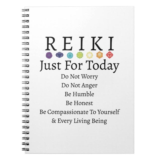 Reiki Principles Pempfängt White Notizblock (Vorderseite)