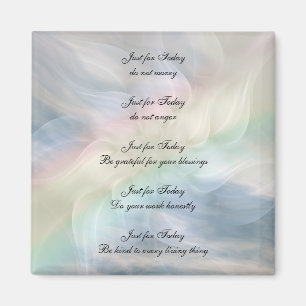 Reiki Principles Rainbow Mandala Design Magnet