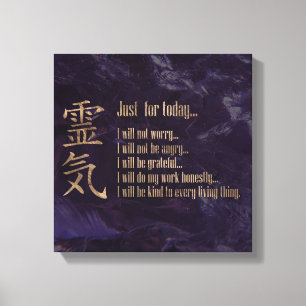 Reiki Principles - Reiki PEmpfangs Leinwanddruck