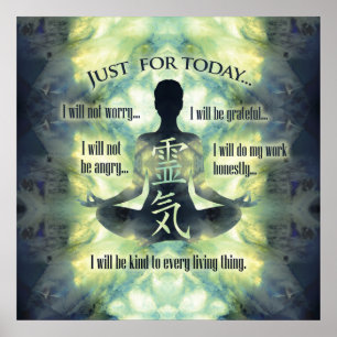 Reiki Principles - Reiki PEmpfangs Poster