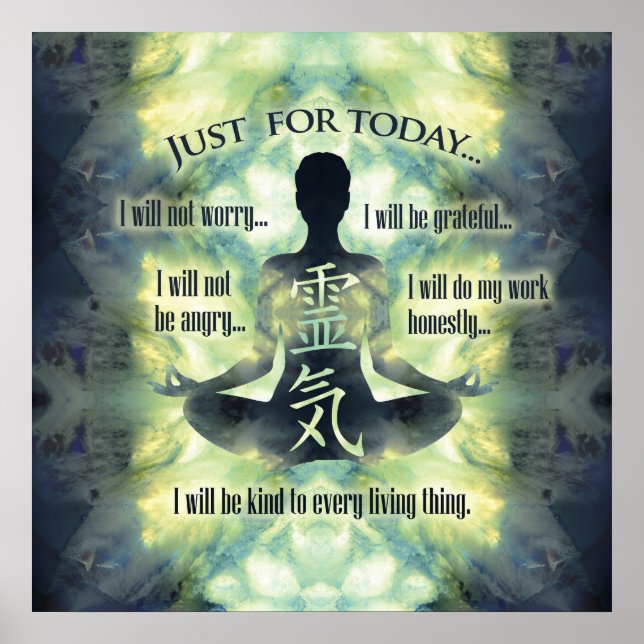 Reiki Principles - Reiki PEmpfangs Poster (Vorne)