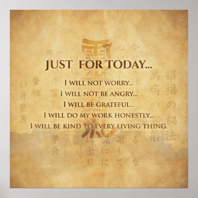 Reiki Principles - Reiki PEmpfangs Poster (Vorne)