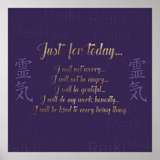Reiki Principles - Reiki Preits Poster (Vorne)