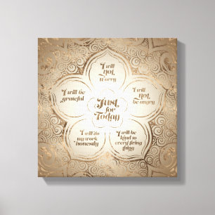 Reiki Principles - Reiki Prets Golden Sheer Leinwanddruck