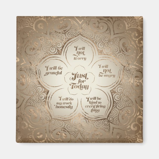Reiki Principles - Reiki Prets Golden Sheer Magnet (Vorne)