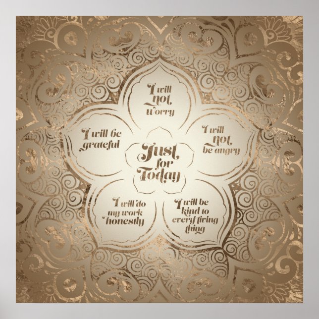 Reiki Principles - Reiki Prets Golden Sheer Poster (Vorne)