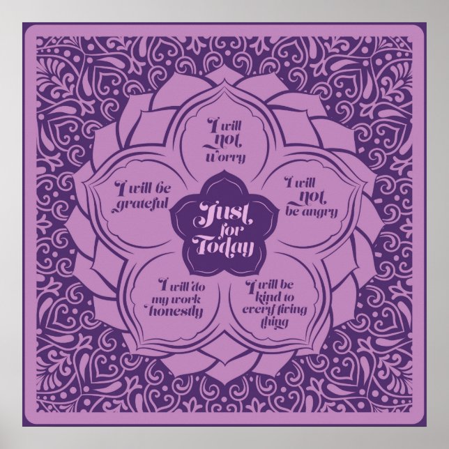 Reiki Principles - Reiki-Rezepte in Lotus Poster (Vorne)