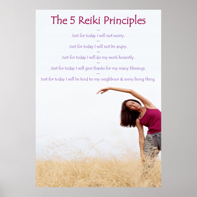 Reiki Principles with Yogini Poster (Vorne)