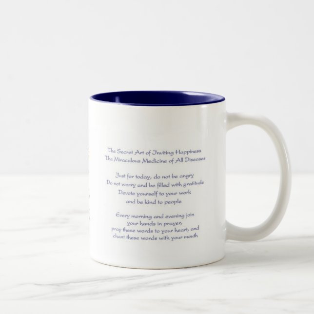 Reiki Prinzip-Tasse Zweifarbige Tasse (Rechts)