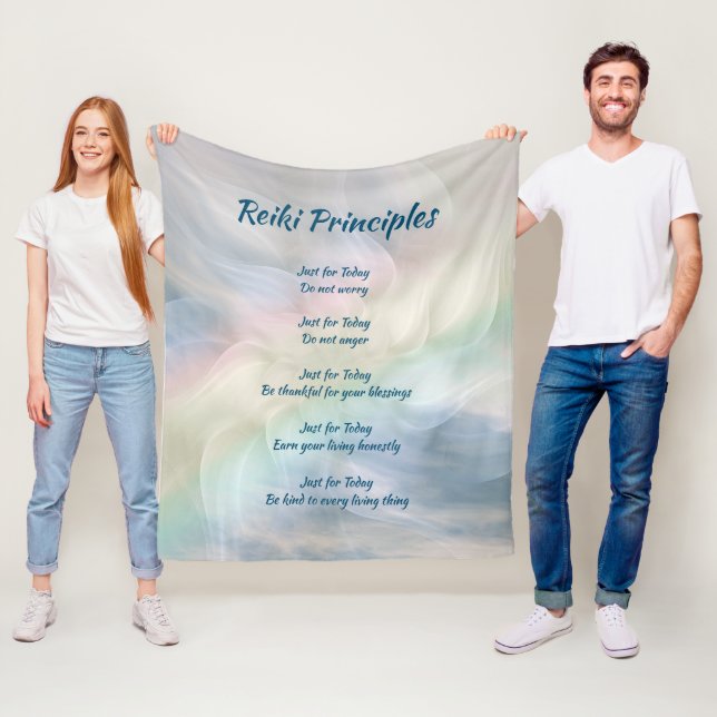 Reiki Prinzipien Fleecedecke (Beispiel)