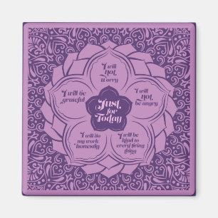 Reiki Prinzipien - Reiki Gebote in Lotus Magnet