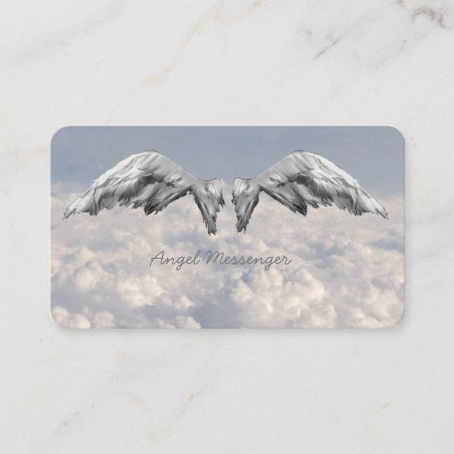 Reiki, Psychisch, Angels Wings Business Card Visitenkarte (Vorderseite)