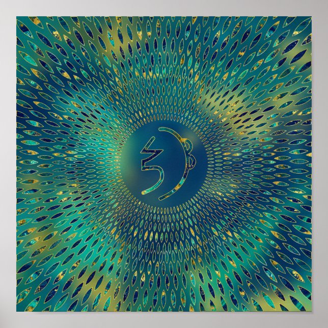 Reiki Sei He ki- Edelstein und Gold Poster (Vorne)