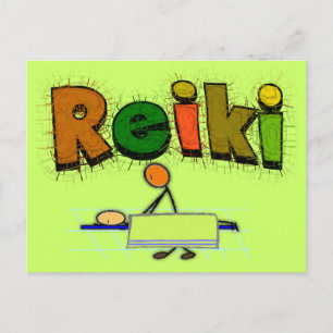Reiki Stick People Design Geschenke Postkarte