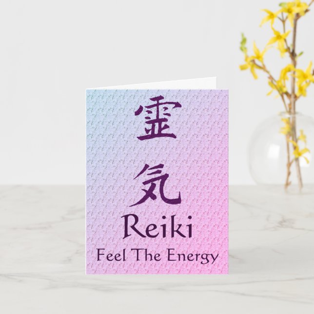 Reiki-Symbol fühlt sich als "Energy Blank Note Car Karte (Gelbe Blume)