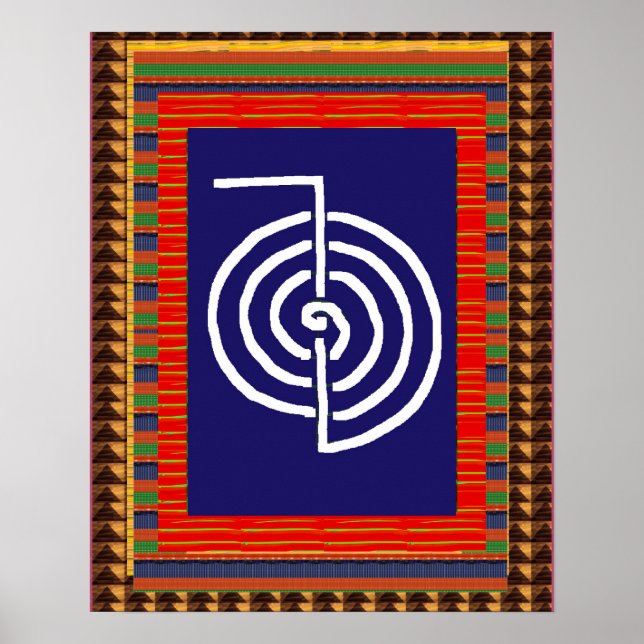 REIKI Symbol Heilung ART Yoga : cadeau pour tous Poster (Vorne)