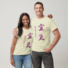 Reiki-Symbol in Lila T-Shirt