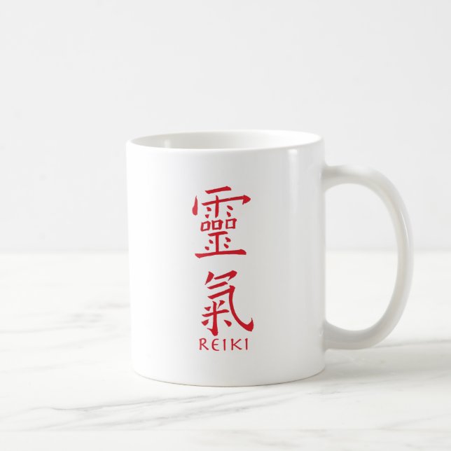 Reiki-Symbol in Roter Tinte Kaffeetasse (Rechts)